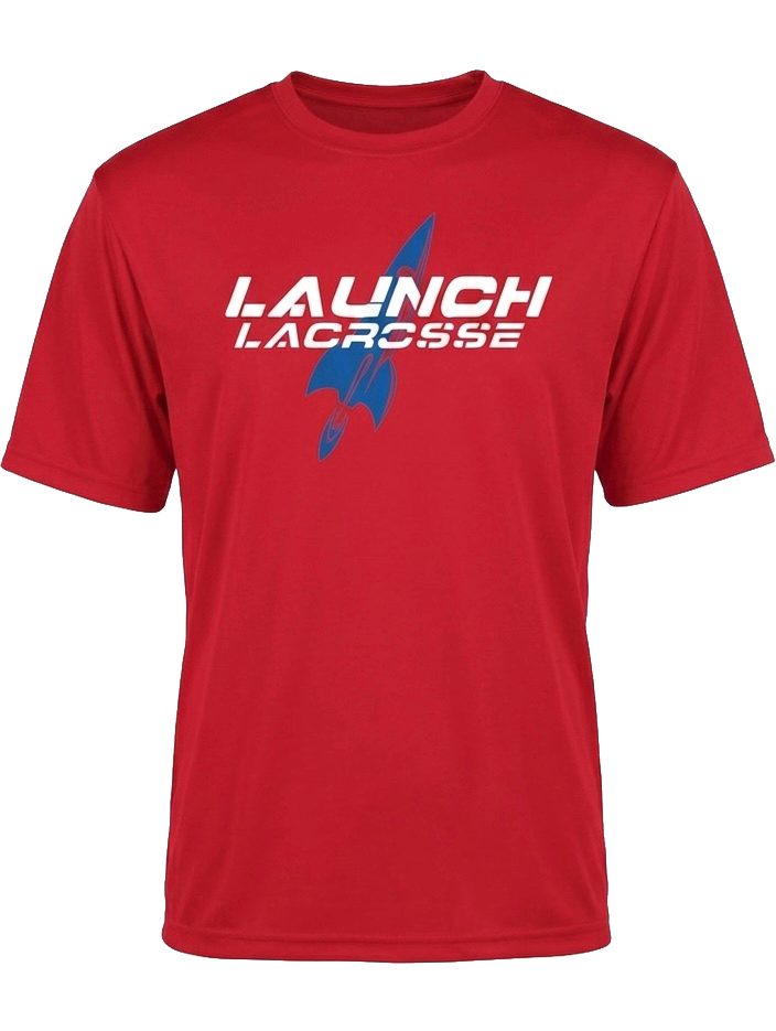 Launch Lacrosse Red Dri Fit Shirt