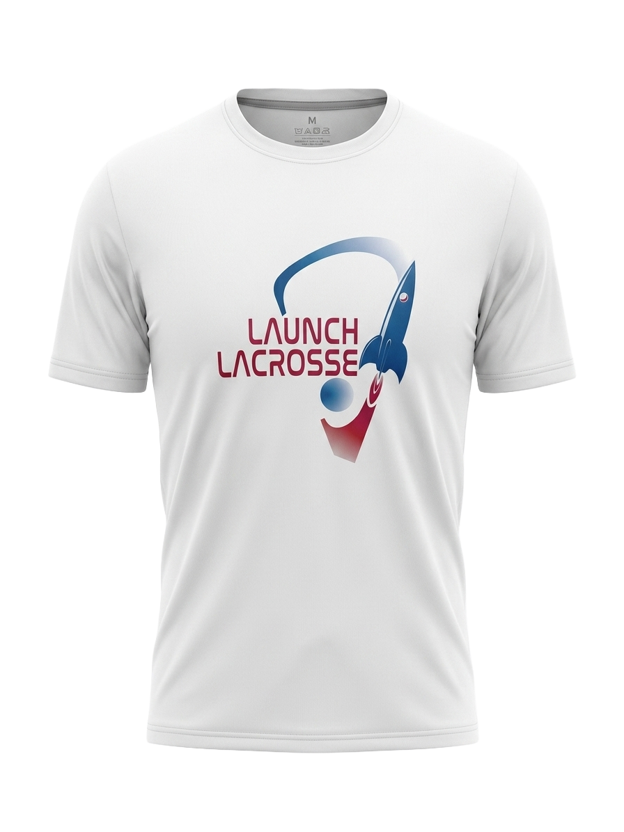 Original White Launch Lacrosse Dri Fit Shirt