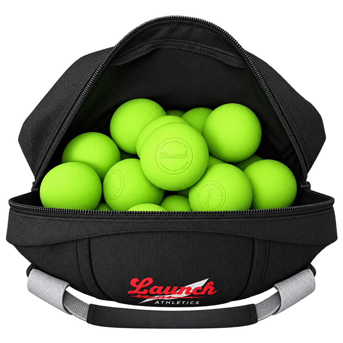 Case of Launch Athletics Optic Yellow Lacrosse Balls