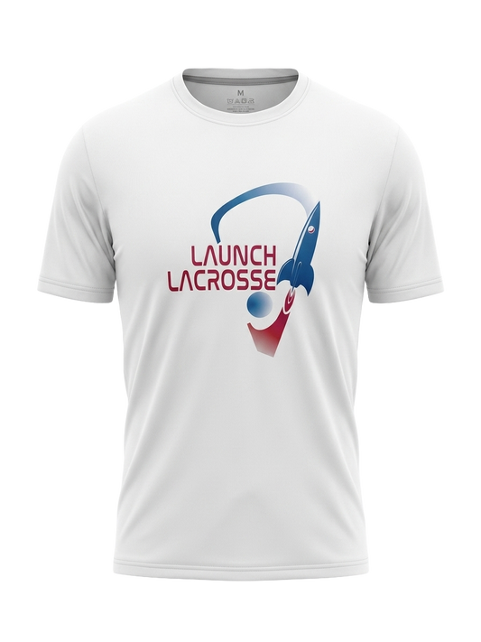 Original White Launch Lacrosse Dri Fit Shirt